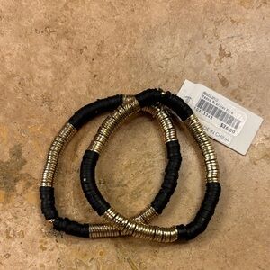 New NWT Evereve Mason Gold and Black Bracelet Pack